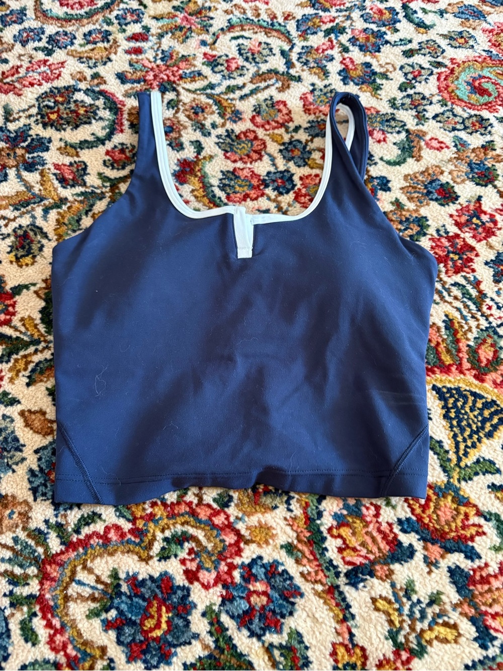 Lululemon Align Notched-Neck Tank Top Navy/White Size 4
